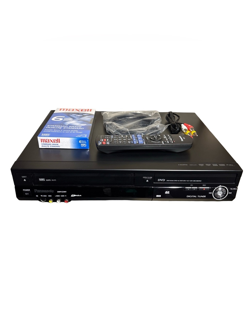 Panasonic DMR-EZ48V DVD VCR Combo Recorder VHS DVD to VHS HDMI With Remote/Xtras